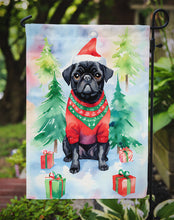 Load image into Gallery viewer, Pug Christmas Garden Flag – Cozy Dog Holiday Decor with Tree &amp; Presents