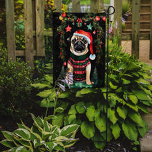 Load image into Gallery viewer, Pug Christmas Garden Flag – Cozy Dog Holiday Decor with Tree &amp; Presents