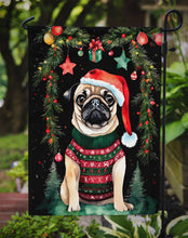 Load image into Gallery viewer, Pug Christmas Garden Flag – Cozy Dog Holiday Decor with Tree &amp; Presents
