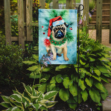 Load image into Gallery viewer, Pug Christmas Garden Flag – Cozy Dog Holiday Decor with Tree &amp; Presents