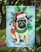 Load image into Gallery viewer, Pug Christmas Garden Flag – Cozy Dog Holiday Decor with Tree &amp; Presents