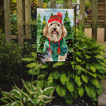 Load image into Gallery viewer, Puli Christmas Garden Flag – Cozy Dog Holiday Decor with Tree &amp; Presents