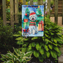 Load image into Gallery viewer, Puli Christmas Garden Flag – Cozy Dog Holiday Decor with Tree &amp; Presents