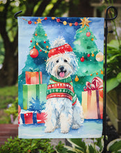 Load image into Gallery viewer, Puli Christmas Garden Flag – Cozy Dog Holiday Decor with Tree &amp; Presents