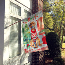 Load image into Gallery viewer, Redbone Coonhound Christmas House Flag