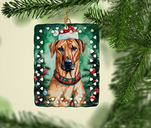 Load image into Gallery viewer, Rhodesian Ridgeback Christmas Porcelain Ornament