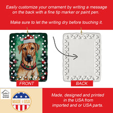 Load image into Gallery viewer, Rhodesian Ridgeback Christmas Porcelain Ornament