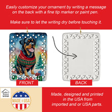 Load image into Gallery viewer, Rottweiler Christmas Porcelain Ornament