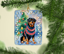 Load image into Gallery viewer, Rottweiler Christmas Porcelain Ornament
