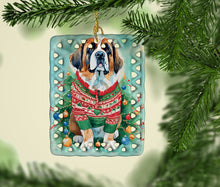 Load image into Gallery viewer, Saint Bernard Christmas Porcelain Ornament