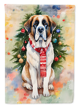 Load image into Gallery viewer, Saint Bernard Christmas House Flag