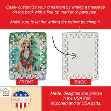 Load image into Gallery viewer, Saluki Christmas Porcelain Ornament