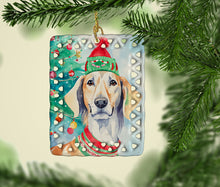 Load image into Gallery viewer, Saluki Christmas Porcelain Ornament