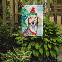 Load image into Gallery viewer, Saluki Christmas Garden Flag – Cozy Dog Holiday Decor with Tree &amp; Presents