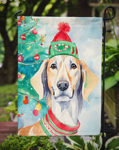 Load image into Gallery viewer, Saluki Christmas Garden Flag – Cozy Dog Holiday Decor with Tree &amp; Presents
