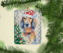 Load image into Gallery viewer, Saluki Christmas Porcelain Ornament