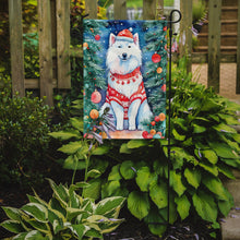 Load image into Gallery viewer, Samoyed Christmas Garden Flag – Cozy Dog Holiday Decor with Tree &amp; Presents