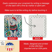 Load image into Gallery viewer, Samoyed Christmas Porcelain Ornament