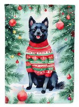 Load image into Gallery viewer, Schipperke Christmas House Flag