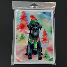 Load image into Gallery viewer, Schnauzer Christmas Greeting Cards - Blank Note Cards – 8-Pack of Artist-Designed Cards with Envelopes