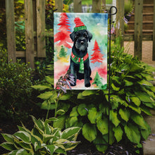 Load image into Gallery viewer, Schnauzer Christmas Garden Flag – Cozy Dog Holiday Decor with Tree &amp; Presents