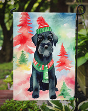 Load image into Gallery viewer, Schnauzer Christmas Garden Flag – Cozy Dog Holiday Decor with Tree &amp; Presents