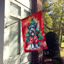 Load image into Gallery viewer, Schnauzer Christmas House Flag