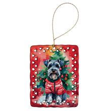 Load image into Gallery viewer, Schnauzer Christmas Porcelain Ornament