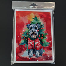 Load image into Gallery viewer, Schnauzer Christmas Greeting Cards - Blank Note Cards – 8-Pack of Artist-Designed Cards with Envelopes