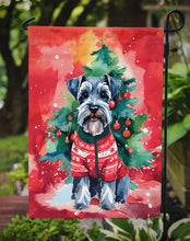Load image into Gallery viewer, Schnauzer Christmas Garden Flag – Cozy Dog Holiday Decor with Tree &amp; Presents