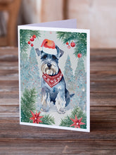 Load image into Gallery viewer, Schnauzer Christmas Greeting Cards - Blank Note Cards – 8-Pack of Artist-Designed Cards with Envelopes