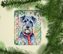 Load image into Gallery viewer, Schnauzer Christmas Porcelain Ornament