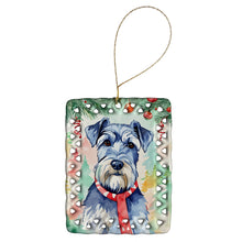 Load image into Gallery viewer, Schnauzer Christmas Porcelain Ornament
