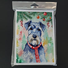 Load image into Gallery viewer, Schnauzer Christmas Greeting Cards - Blank Note Cards – 8-Pack of Artist-Designed Cards with Envelopes