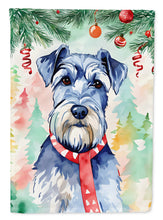 Load image into Gallery viewer, Schnauzer Christmas Garden Flag – Cozy Dog Holiday Decor with Tree &amp; Presents