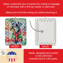 Load image into Gallery viewer, Schnauzer Christmas Porcelain Ornament
