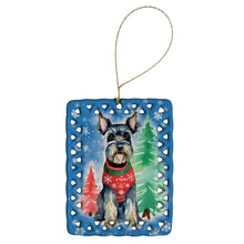 Load image into Gallery viewer, Schnauzer Christmas Porcelain Ornament