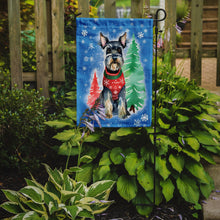 Load image into Gallery viewer, Schnauzer Christmas Garden Flag – Cozy Dog Holiday Decor with Tree &amp; Presents