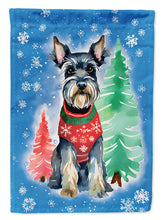 Load image into Gallery viewer, Schnauzer Christmas Garden Flag – Cozy Dog Holiday Decor with Tree &amp; Presents