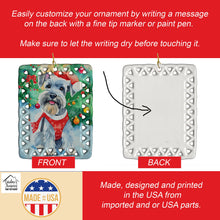Load image into Gallery viewer, Schnauzer Christmas Porcelain Ornament
