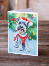 Load image into Gallery viewer, Schnauzer Christmas Greeting Cards - Blank Note Cards – 8-Pack of Artist-Designed Cards with Envelopes