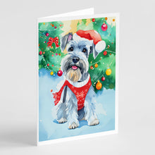 Load image into Gallery viewer, Schnauzer Christmas Greeting Cards - Blank Note Cards – 8-Pack of Artist-Designed Cards with Envelopes