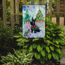 Load image into Gallery viewer, Scottish Terrier Christmas Garden Flag – Cozy Dog Holiday Decor with Tree &amp; Presents