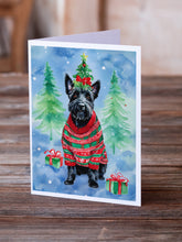 Load image into Gallery viewer, Scottish Terrier Christmas Greeting Cards - Blank Note Cards – 8-Pack of Artist-Designed Cards with Envelopes