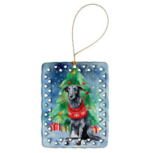 Load image into Gallery viewer, Scottish Deerhound Christmas Porcelain Ornament