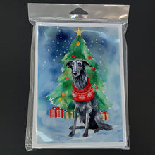 Load image into Gallery viewer, Scottish Deerhound Christmas Greeting Cards - Blank Note Cards – 8-Pack of Artist-Designed Cards with Envelopes