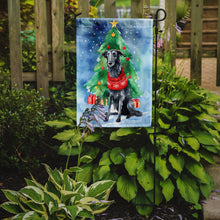 Load image into Gallery viewer, Scottish Deerhound Christmas Garden Flag – Cozy Dog Holiday Decor with Tree &amp; Presents