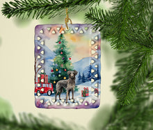 Load image into Gallery viewer, Scottish Deerhound Christmas Porcelain Ornament