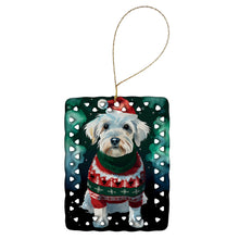 Load image into Gallery viewer, Sealyham Terrier Christmas Porcelain Ornament