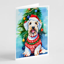 Load image into Gallery viewer, Sealyham Terrier Christmas Greeting Cards - Blank Note Cards – 8-Pack of Artist-Designed Cards with Envelopes
